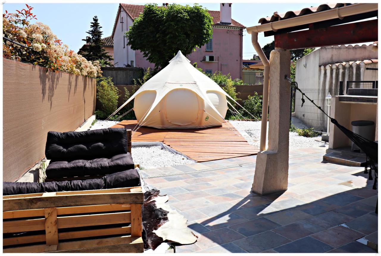 Superbe Glamping Avec Terrasse Privative 5Min Mer Cannes Luaran gambar
